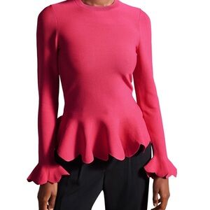 Ted Baker London Women’s Bell Sleeve Sweater Wool cashmere Blend Sz US 10 TB 4